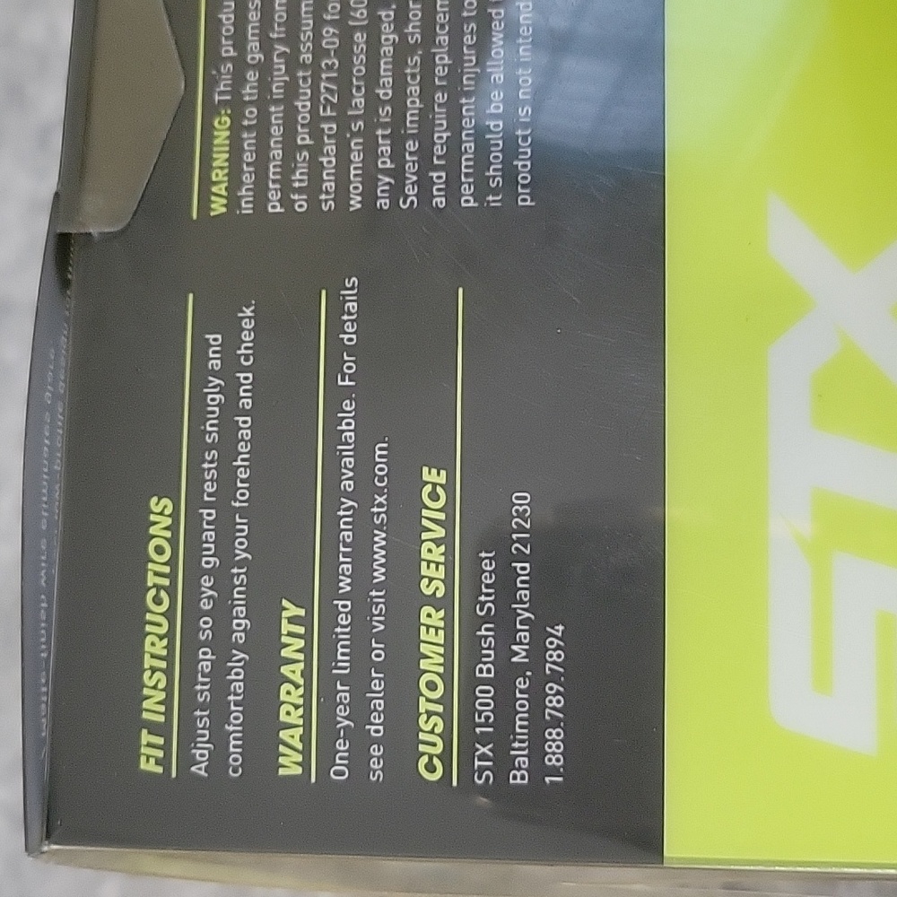STX Dual Sport Eye Guard NIB - Picture 4 of 6